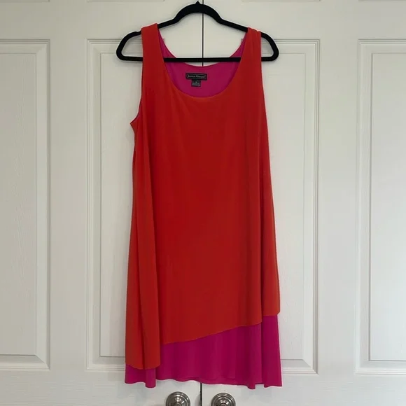 strapless open back dress Hot Pink Orange Gown for Girls – Vibrant Party Look – FayonKids main image 0